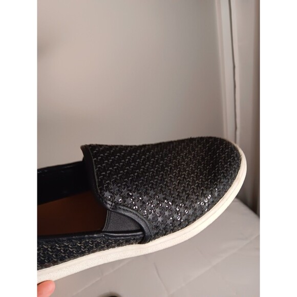 Ugg Cas Glitter Trainer Slip On Sneaker Shoe Sz 8.5 Star Sparkle Black - Picture 4 of 8